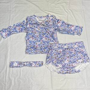 Carter's Just One You Floral 3-Piece Wrap Shirt Bloomers Headband Set 3 Months